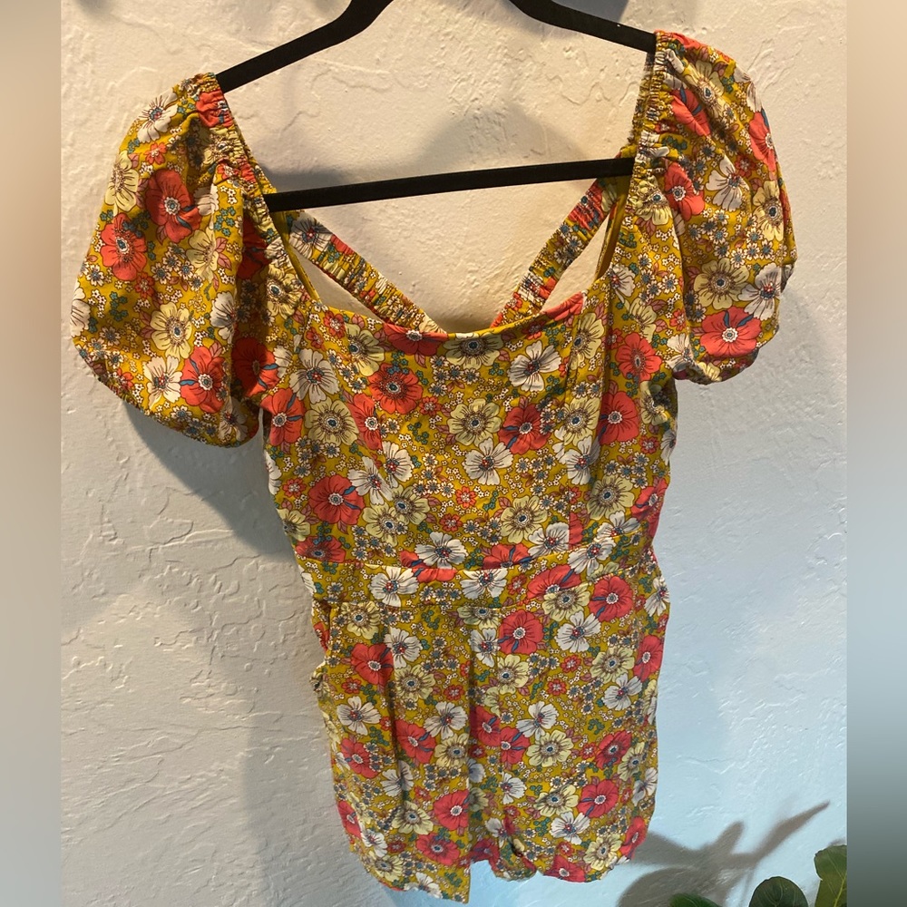 Lily Rose Flowery Jumpsuit/ Romper (medium)